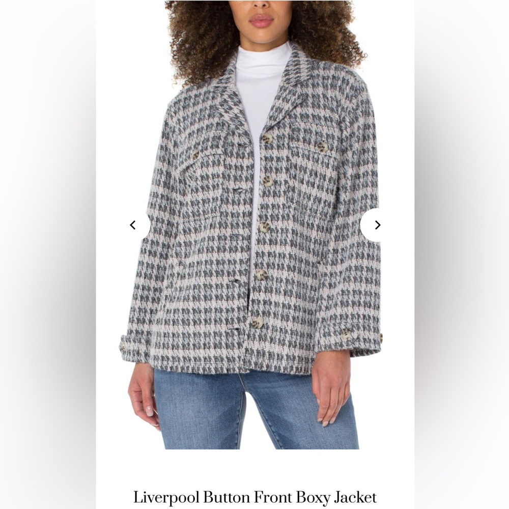 Liverpool Los Angeles Bottom front boxy jacket size medium